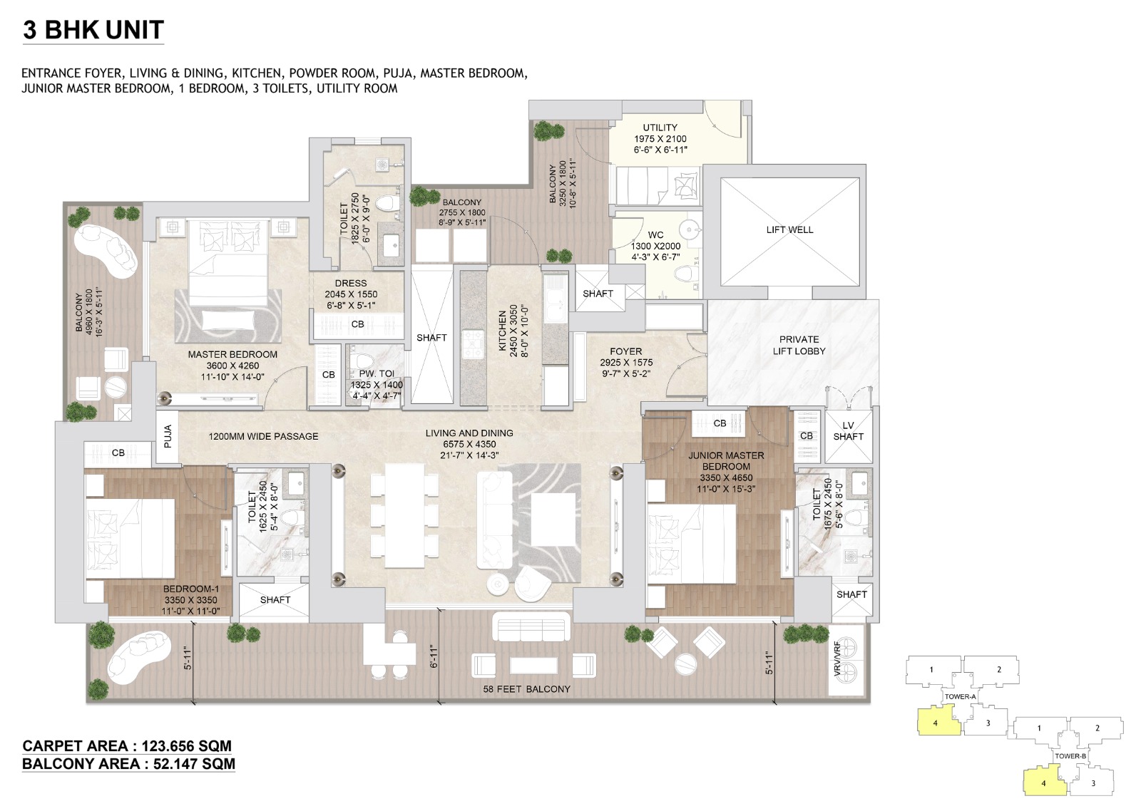 Signature Global Twin Tower DXP Floor Plan