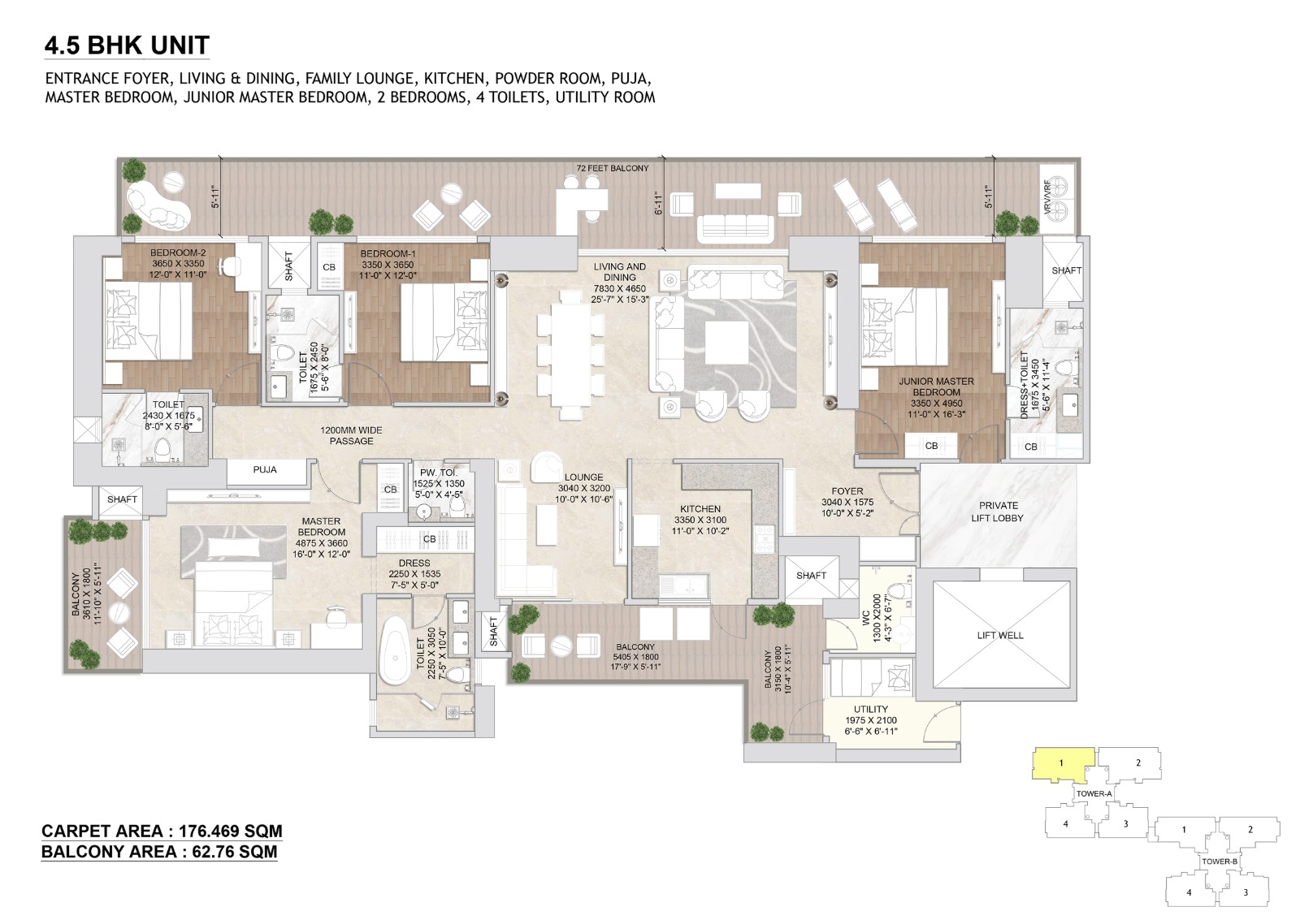 Signature Global Twin Tower DXP Floor Plan